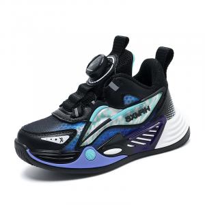 Нескользящие, амортизирующие, износостойкие, упругие, дышащие беговые кроссовки для детей Binary, sx15329-0 vibrant фиолетовый черный[unlined mesh breathable]