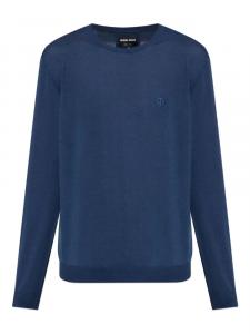 Свитер с круглым вырезом Giorgio Armani, синий