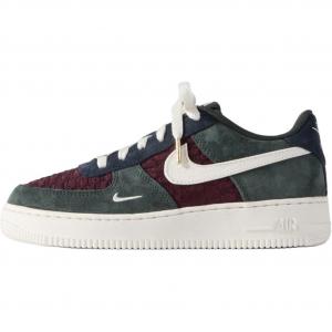 Nike Детские низкие скейтбордистские кроссовки KITH x Air Force 1, зеленые и белые, для подростков