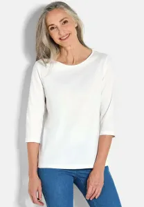 Небольшая базовая блузка с длинными рукавами Goldner, Creamy White