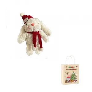 Плюшевый брелок с кроликом с висячими ушами, высота 15 см Abay, красный