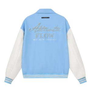 HARSH AND CRUEL Бейсбольная куртка унисекс, Baby Blue