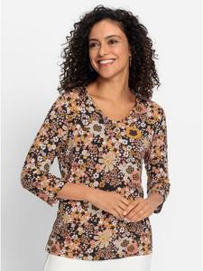 Футболка с V-образным вырезом черного цвета с принтом папайи WITT WEIDEN