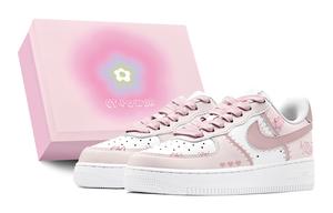 Кроссовки Nike Air Force 1 Low Anti Slip Wear Resistant GS Верхняя часть низкая Розовые белые