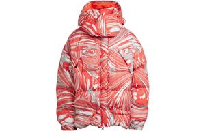 Стеганая куртка женская оранжевая Adidas