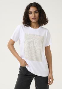 Футболка Kaffe Print T-shirt, Optical White/White