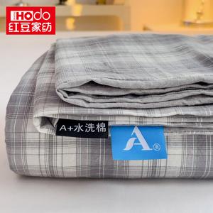 Red Bean Home Textiles Простыня 200х230 см из мягкой муслиновой ткани, клетчатый узор