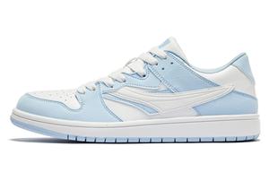 Кроссовки QIAODAN Skateboarding Shoes Men Low-top Blue, белый/синий