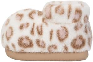 Женские мини-сапожки Faithgee с пушистым флисом и мемори-пеной, милые мягкие теплые тапочки на платформе для дома и улицы, зимние теплые подарки, модные антискользящие домашние туфли, Beige