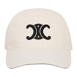 CELINE Триумф шерстяная бейсболка, Ecru