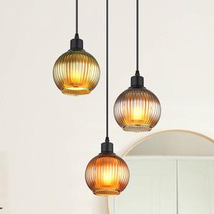 Подвесной светильник Globo Lighting Zumba Typ A, цветное стекло/железо - 3-х ламповый