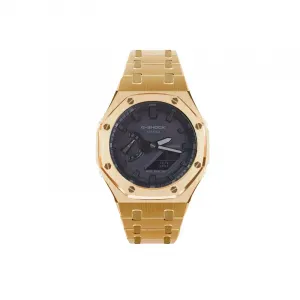 Часы Casio G-Shock Analog-Digital 2100 Series, арт. GA-2100-1A1, кованый, золотой