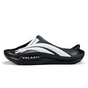 Volanti Амортизирующие противоскользящие износостойкие антибактериальные спортивные шлепанцы унисекс черные, цвет Black