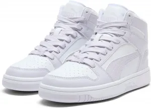 Кроссовки Puma Unisex-Child Rebound Layup Mid, белый/сиреневый