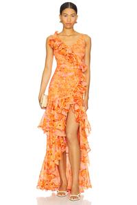 Платье с рюшами Myosotis Patbo, yellow