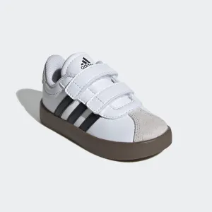 Adidas Sportswear Кроссовки на липучке "VL COURT 3.0 KIDS", вдохновленные дизайном Adidas Samba, цвет Cloud White / Core Black / Grey One