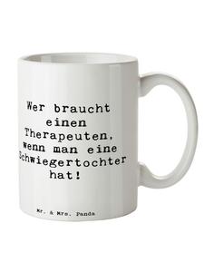 Кружка с юмористической надписью для невестки в белом Mr. & Mrs. Panda