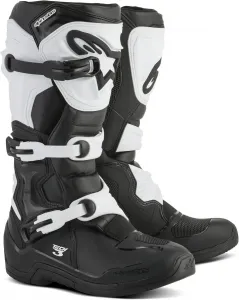 Мотокроссовые ботинки Alpinestars Tech 3 - сине-бело-красные, Black White