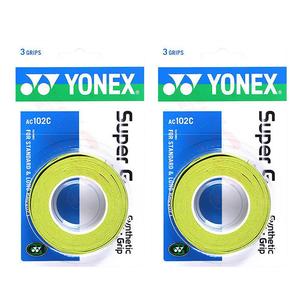 Лента для рукоятки бадминтонной ракетки из полиуретана PU унисекс YONEX, Lime зеленый (2-Pack)