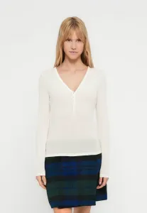 Мягкая полупрозрачная футболка-поло с длинными рукавами Gap, New Off White