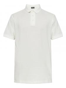 Текстурированная рубашка-поло Emporio Armani, белый