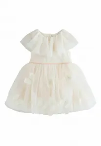 Платье повседневное, прямого кроя, с воротником-рюшами Next, White