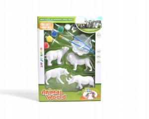 Фигурки ДИКИЕ ЖИВОТНЫЕ для росписи + КРАСКИ Midex