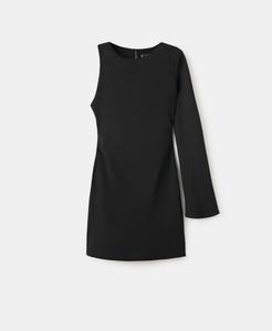 Женское платье с асимметричными рукавами MANGO, Black