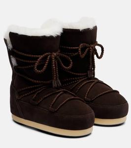 EVX замшевые зимние ботинки с подкладкой из овчины Moon Boot, Dark Brown