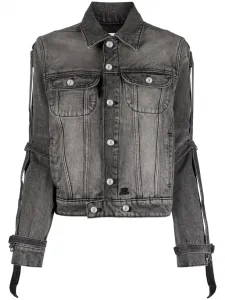 Джинсовая куртка с пряжкой Courrèges, серый