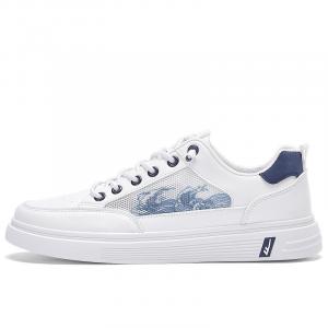 Кроссовки WARRIOR Skateboarding Shoes Men Low-top White/Blue, белый/синий