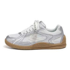 Feiyue Легкие износостойкие и нескользящие низкие повседневные туфли женские серебристо-белого цвета