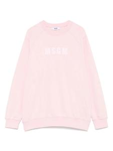 MSGM Kids толстовка с логотипом, розовый
