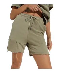 Хлопковые шорты цвета хаки с карманами Ser.O.Ya, зеленый