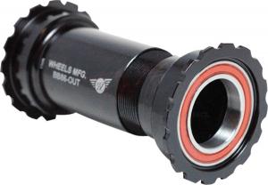 BB86/92 Нижний кронштейн с резьбой вместе с радиально-упорными подшипниками для кривошипных шпинделей 22/24 мм Wheels Manufacturing, черный