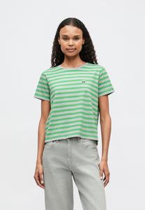 Футболка KARL LAGERFELD IKON STRIPE, Fern Green/Grey/Green