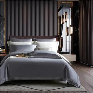 YUSIWOAL Комплект постельного белья с 4-нитчатой вышивкой 1000TC египетский хлопок серый Gray