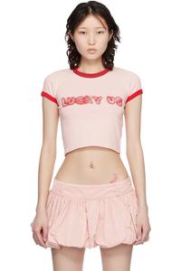 Kenzo Розовая укороченная футболка Kenzo Paris 'Kenzo Words'