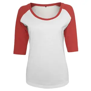 Футболка Build Your Brand 3/4 Contrast Raglan 3/4 sleeve, белый