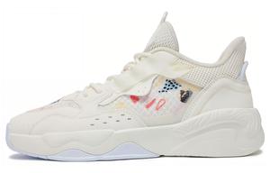 Высокие Кроссовки для Скейтбординга Женские Белый Синий QIAODAN, Цвет Слоновая Кость/Прозрачный Голубой