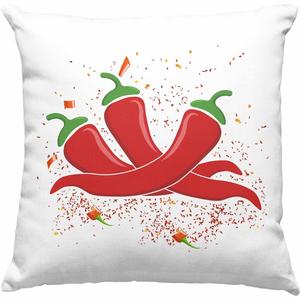 Тренд - Подарочная декоративная подушка Pepperoni Graphic с наполнителем 40 x 40 см Scharf Du Bist Scharf (Розовый) Trendation