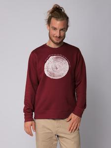 Толстовка wat? Apparel Baumscheibe, цвет weinrot