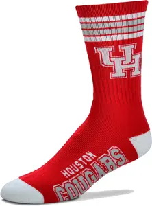 Носки Crew с 4 полосками для босых ног Houston Cougars For Bare Feet