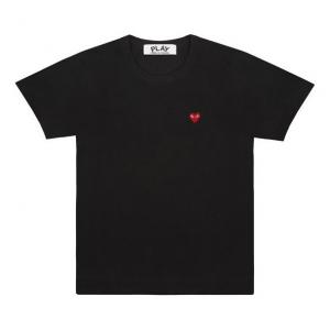 Футболка mini heart logo tee 'black' Comme Des Garcons Play, черный