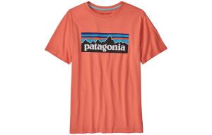Органический сертифицированный футболка Kids' Patagonia, коралл