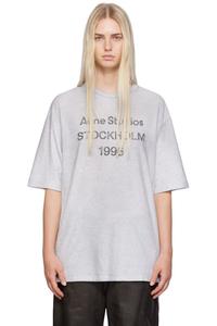 Серая футболка с принтом Acne Studios