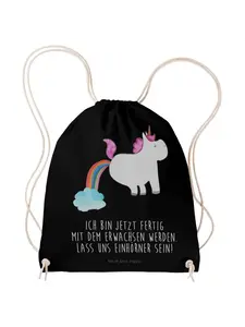 Спортивная сумка Mr & Mrs Panda Sportbeutel Einhorn Pupsen, черный