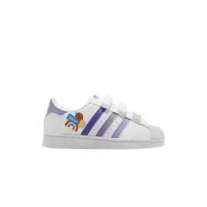 Кроссовки adidas Superstar CF C 'Fruits & Rainbow Patches', белый