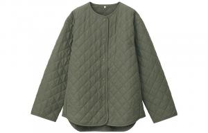 Куртка женская без воротника Moderate Others MUJI, smoky зеленый