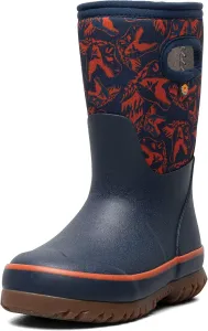 Детские водонепроницаемые резиновые сапоги BOGS Grasp - с утеплителем для зимы, снега и грязи, с удобными ручками для надевания для малышей, мальчиков и девочек, защита в любую погоду, мультиколор